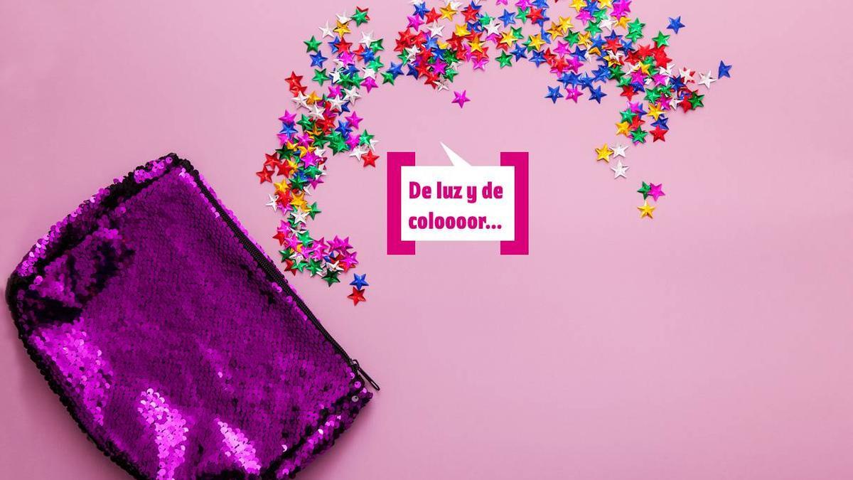 Bolso de lentejuelas con estrellas de colores