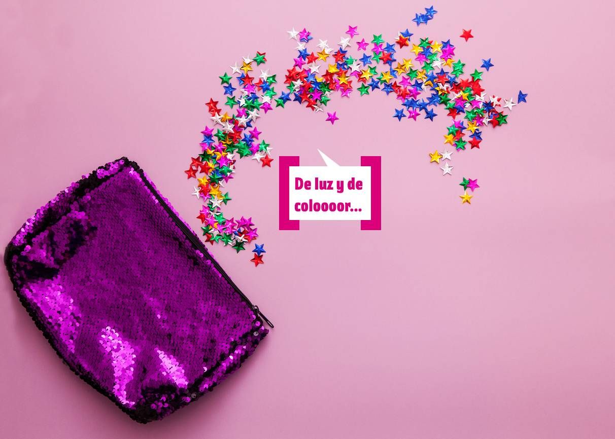 Bolso de lentejuelas con estrellas de colores