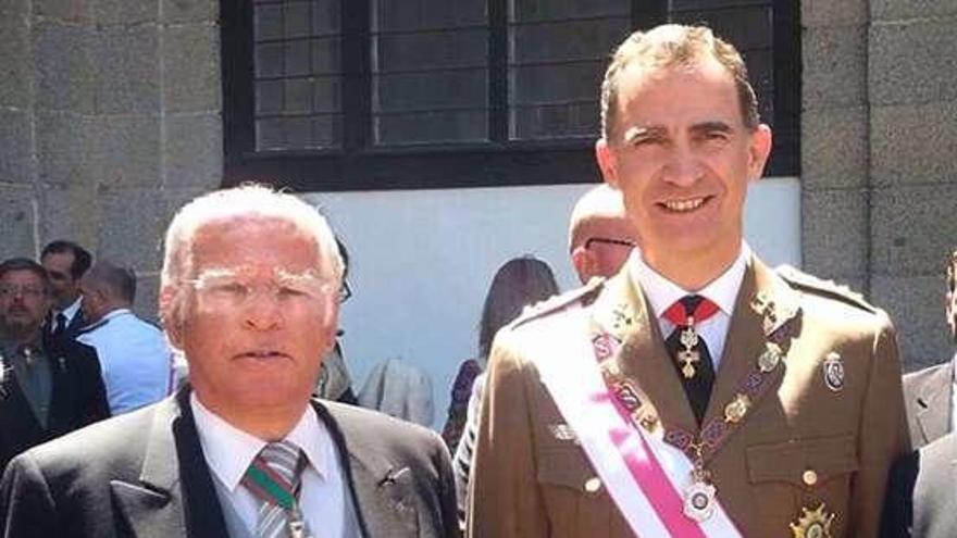 Francisco Javier García Faria, con el rey Felipe VI.