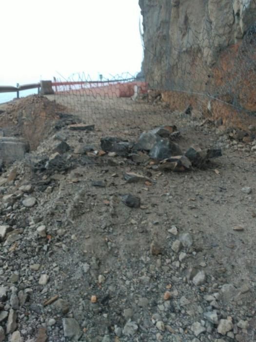 Nuevo desprendimiento en la carretera de Taurito a Mogán (GC-500)