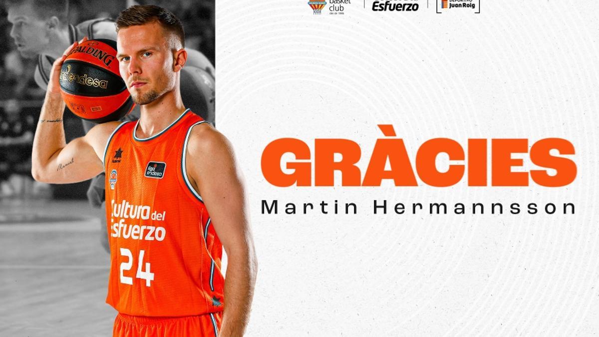 El Valencia Basket dice adiós a Hermannsson
