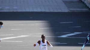 Kipchoge, en su victoria.