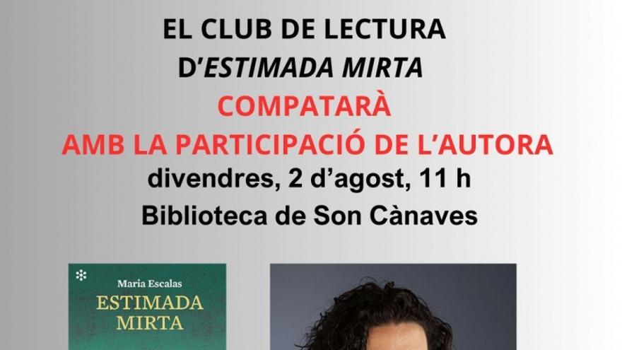 Club de lectura sobre Estimada Mirta, amb participació de l'autora, Maria Escalas