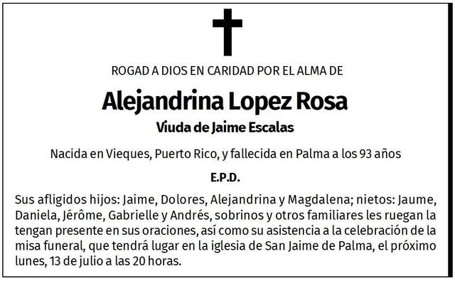 Alejandrina Lopez Rosa
