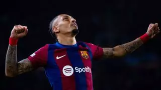 Así se adelantaba el Barça con gol de Raphinha ante el PSG