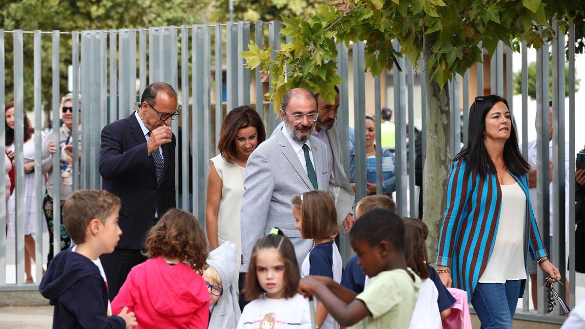 El presidente de Aragón, Javier Lambán, ha abierto el curso escolar en Ejea de los Caballeros.