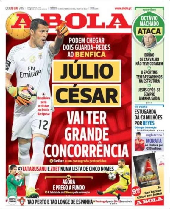 Portadas deportivas del jueves 20 de julio