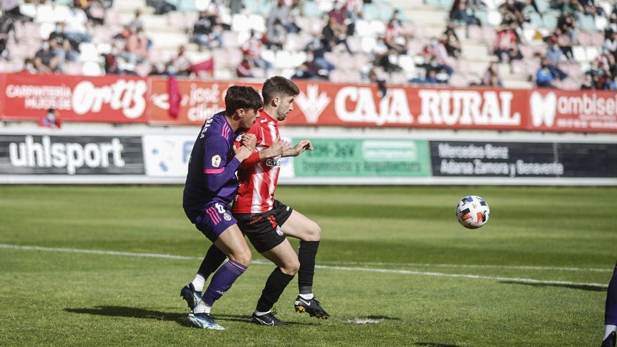 Un instante del Zamora CF - Valladolid Promesas.