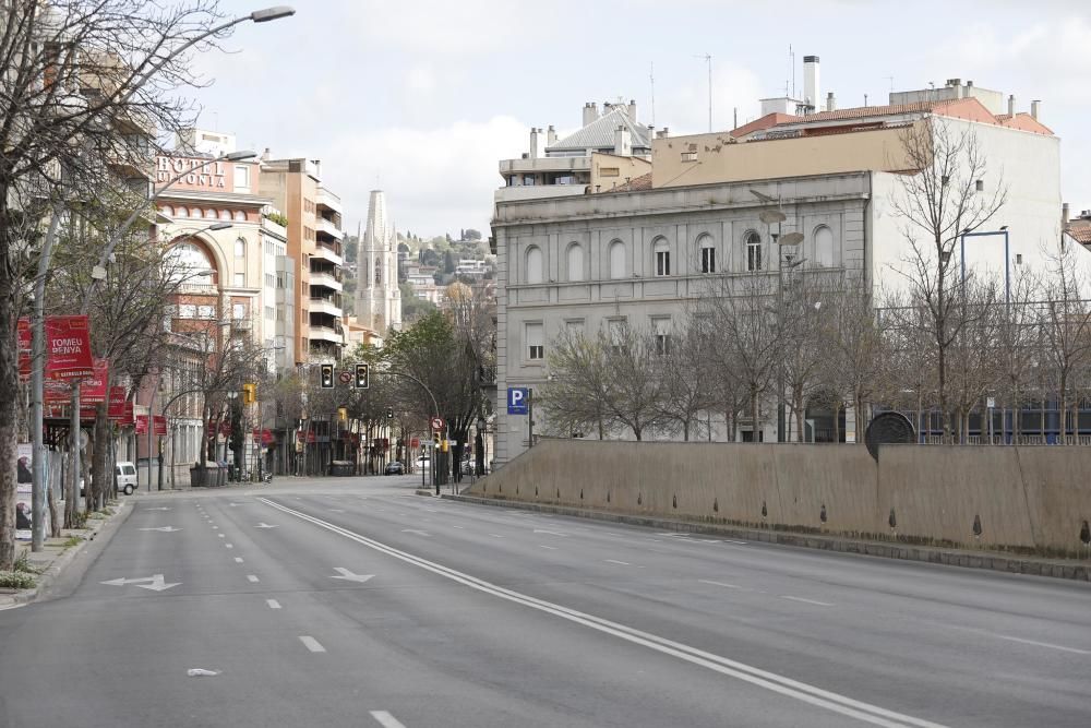 Primer dia de confinament a les comarques gironines