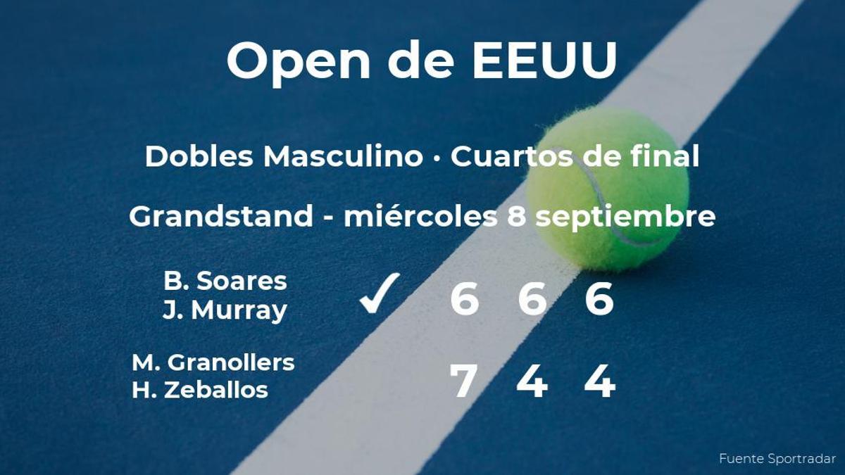 Triunfo de Soares y Murray en los cuartos de final del US Open