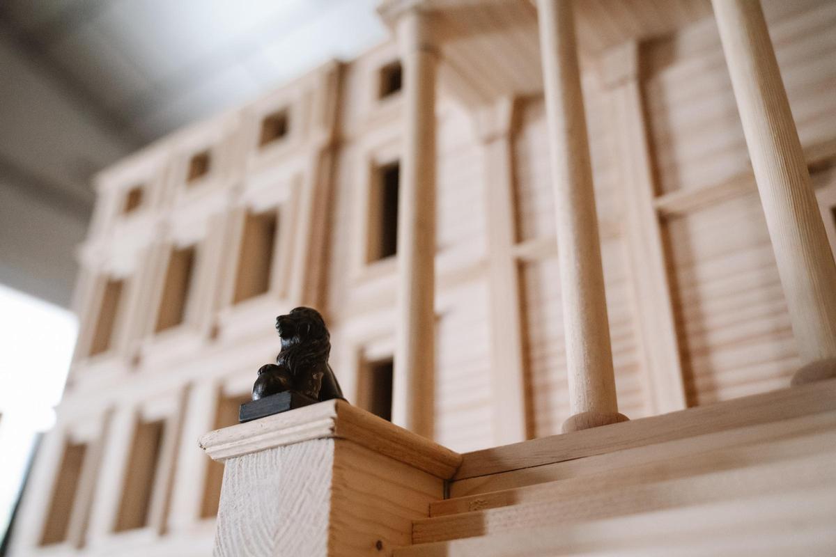 Detalle de la maqueta del Congreso que protagonizará el 'Desplazmiento'.