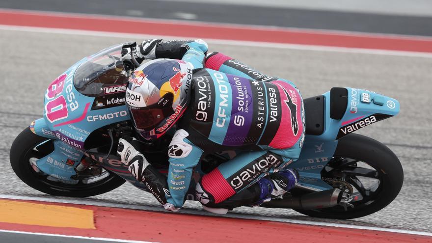 David Alonso celebra la victoria y Holgado defiende el liderato en Austin en Moto3