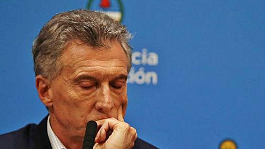 Mauricio Macri amb aspecte seriós, en una imatge recent.