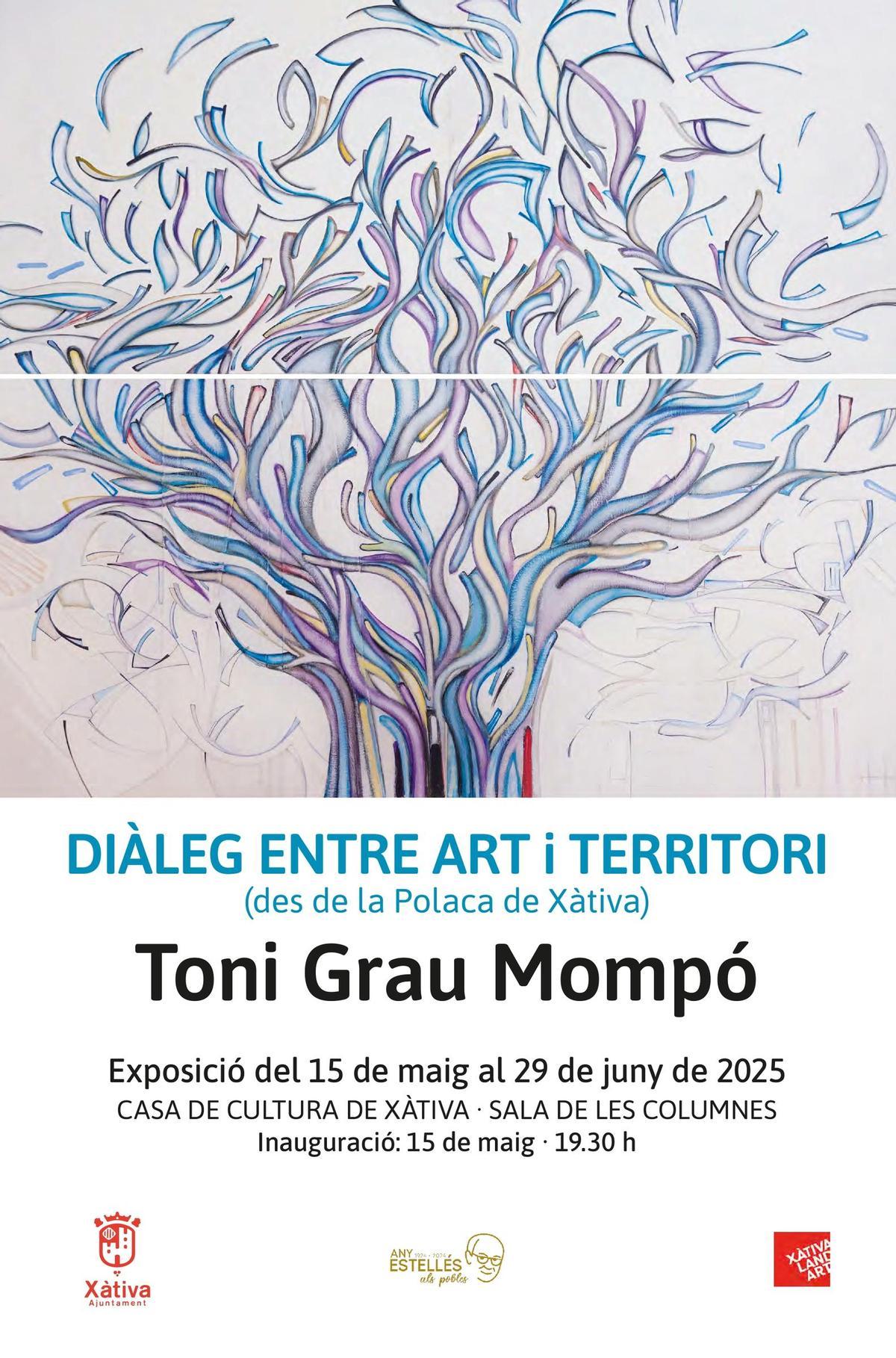 Cartel de la exposición de Toni Grau en Xàtiva.