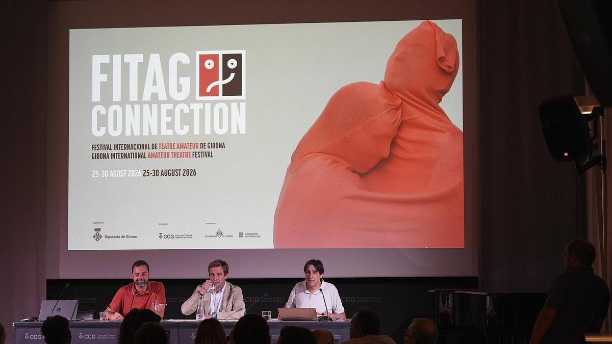 La roda de premsa de presentació del FITAG, aquest matí.
