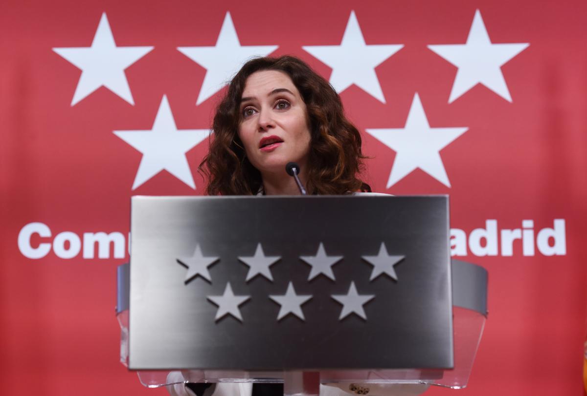 La presidenta de la comunidad de Madrid, Isabel Díaz Ayuso.