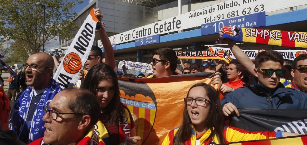 La afición del Valencia no falla en Getafe