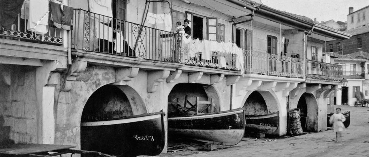 As casas mariñeiras do Berbés na ollada fotográfica de Ruth Matilda Anderson.