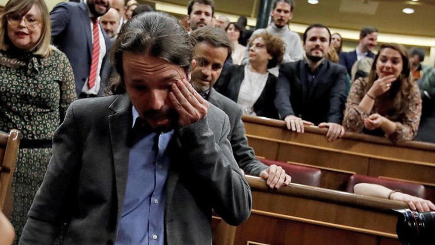 Pablo Iglesias en la sesiÃ³n de investidura.