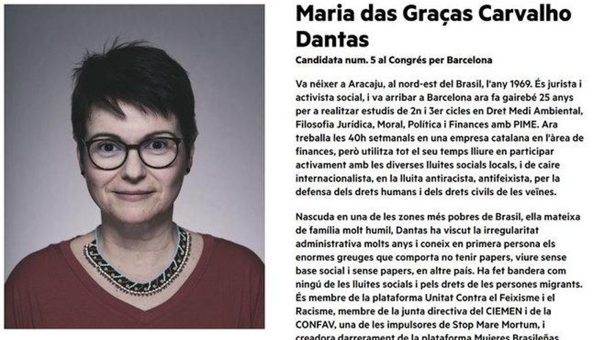 María Carvalho Dantas, la primera brasileña en llegar al Congreso español