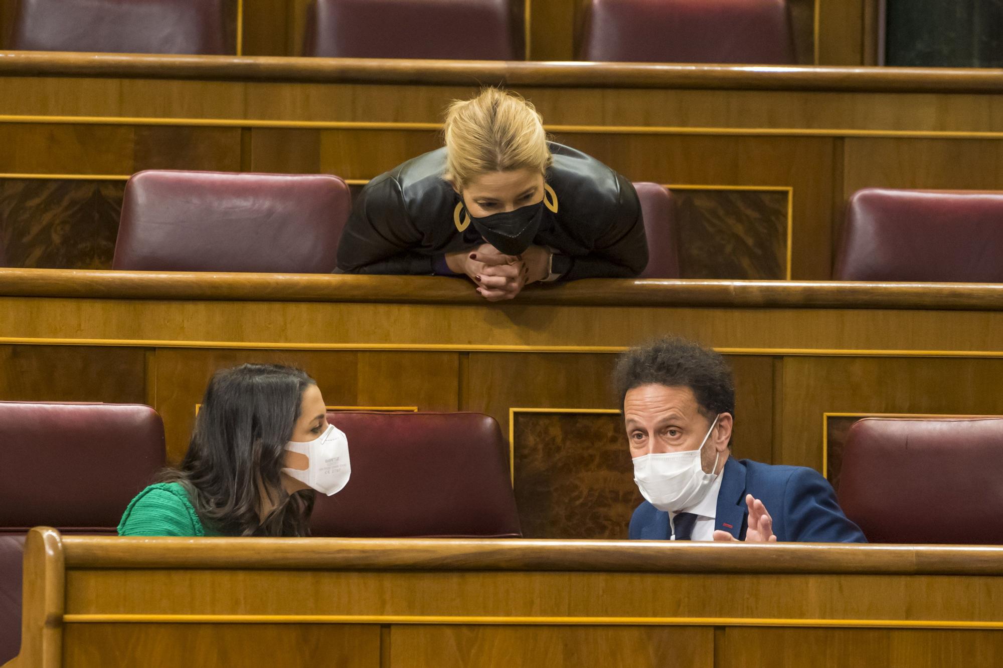 Inés Arrimadas, Edmundo Bal y María Muñoz en el Congreso.
