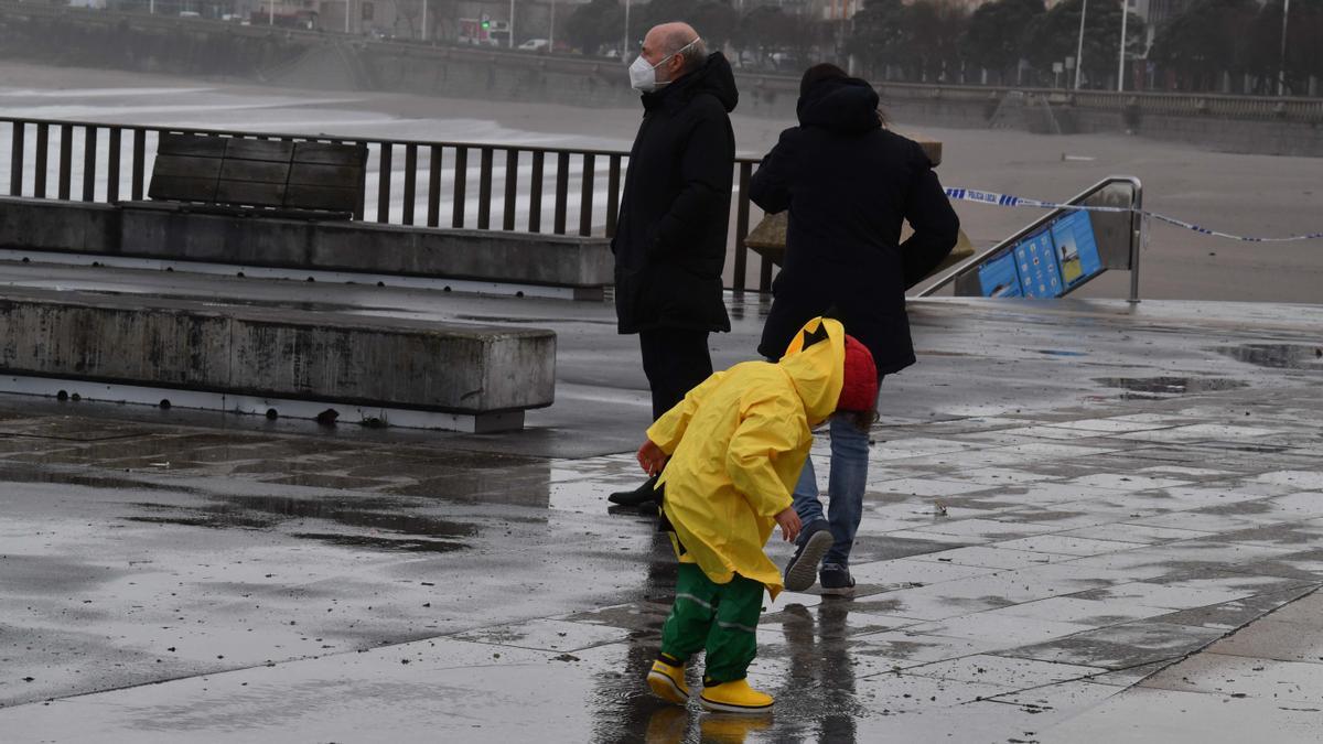 Efectos de la borrasca 'Bella' en A Coruña