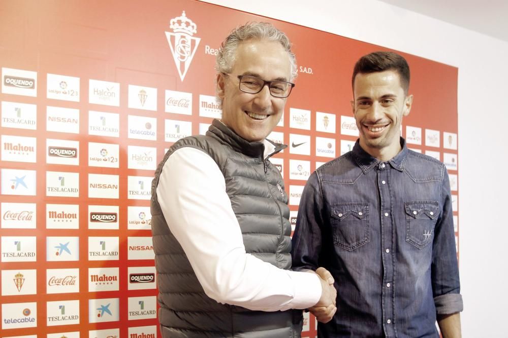 Presentación de Hernán Santana como nuevo jugador del Sporting