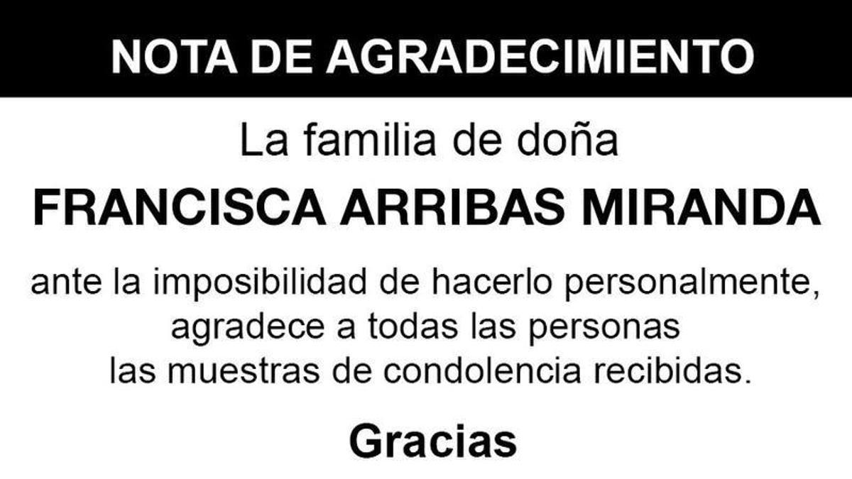 Nota Francisca Arribas Miranda