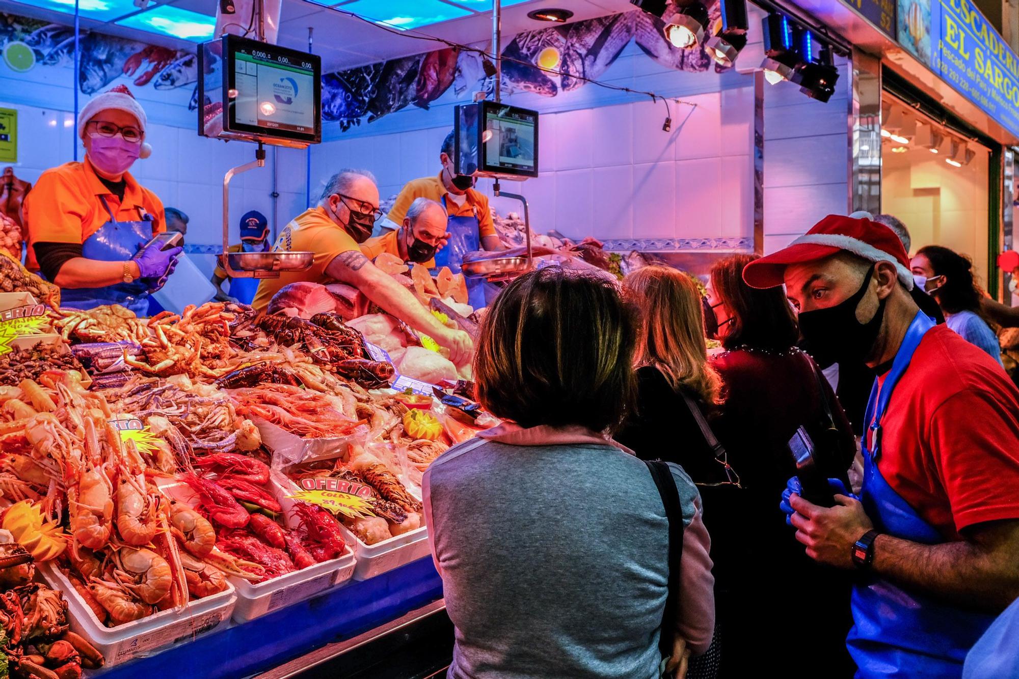 Compras para la cena de Nochebuena en el Mercado Central de Las Palmas de Gran Canaria