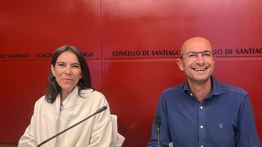 Mercedes Rosón y Gonzalo Muíños en la rueda de prensa