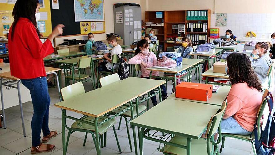 Alumnes en una aula d&#039;una escola de Navàs, el curs passat