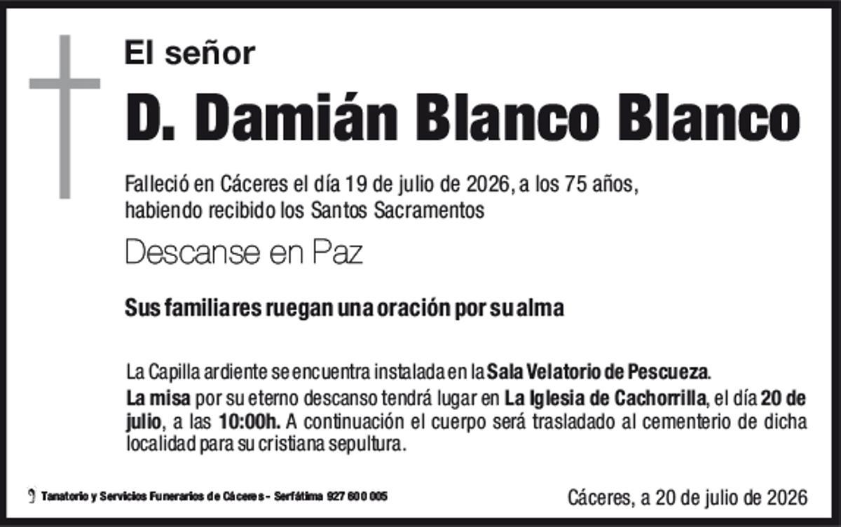 D. Damián Blanco Blanco