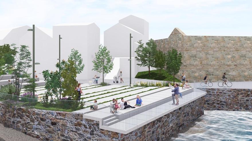 Las obras del nuevo mirador de la ría de Vigo obligan a cortar este miércoles una calle