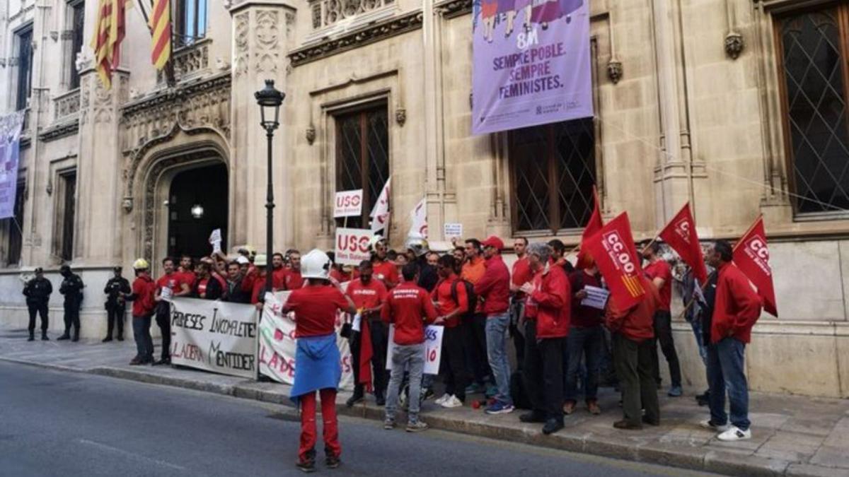 Protesta de los Bombers de Mallorca