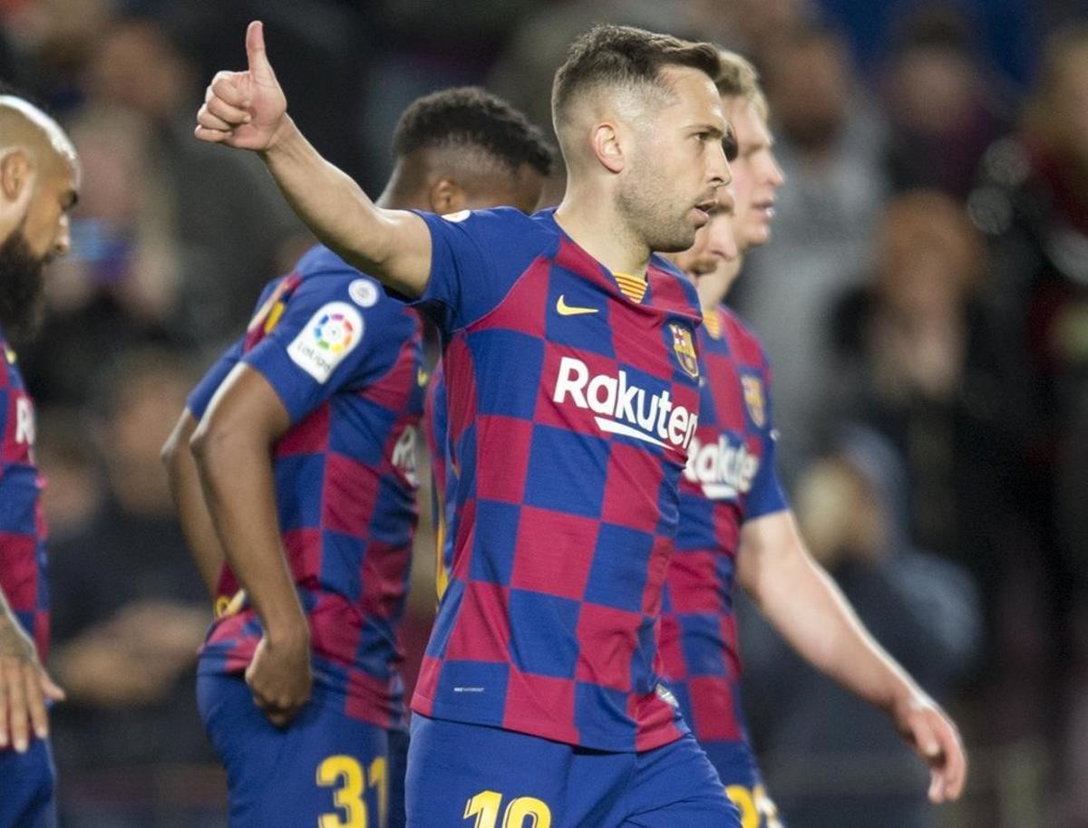 Jordi Alba. Primero reproches al público, luego, agradecimiento