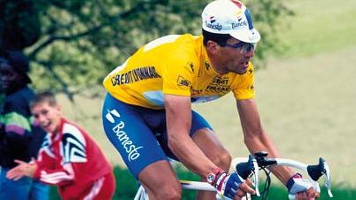 Una imagen de Miguel Induráin en el Tour de Francia de 1995.