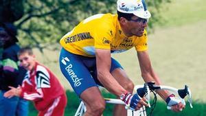Una imagen de Miguel Induráin en el Tour de Francia de 1995.