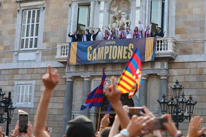 Las imágenes de la celebración de la segunda Champions del Barça en Barcelona