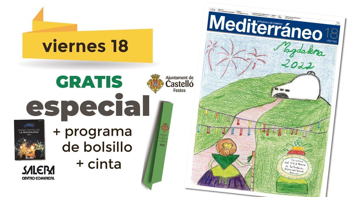 El periódico de Castellón entregará gratis, con la compra del diario, el 18 de marzo el especial de las fiestas de la Magdalena 2022, el programa de bolsillo y una cinta verde.