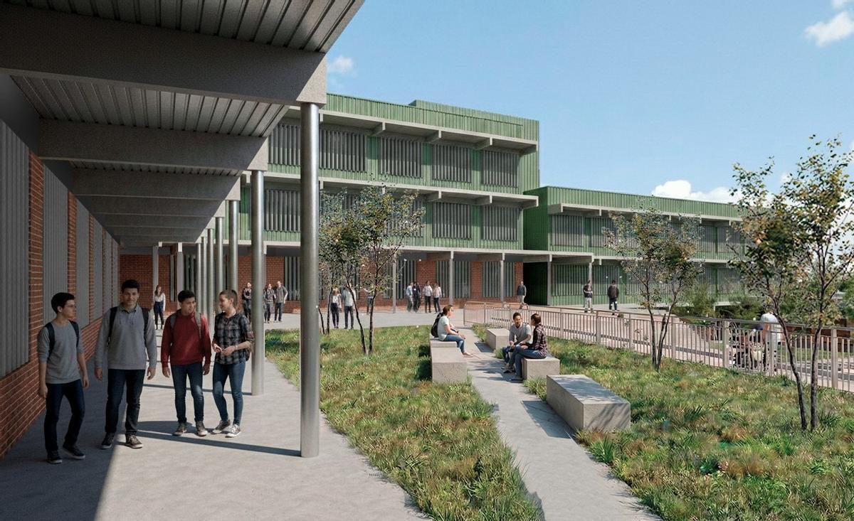 Recreación de cómo será el segundo instituto de Monzón.