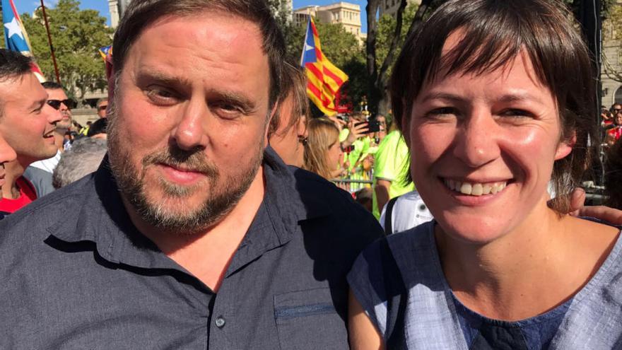 Ana Pontón, junto a Oriol Junqueras (ERC)