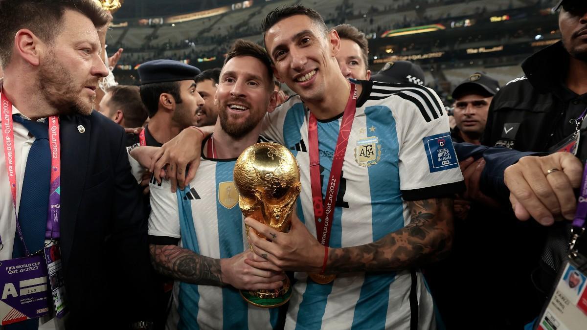 Messi y Di María, en la celebración del Mundial
