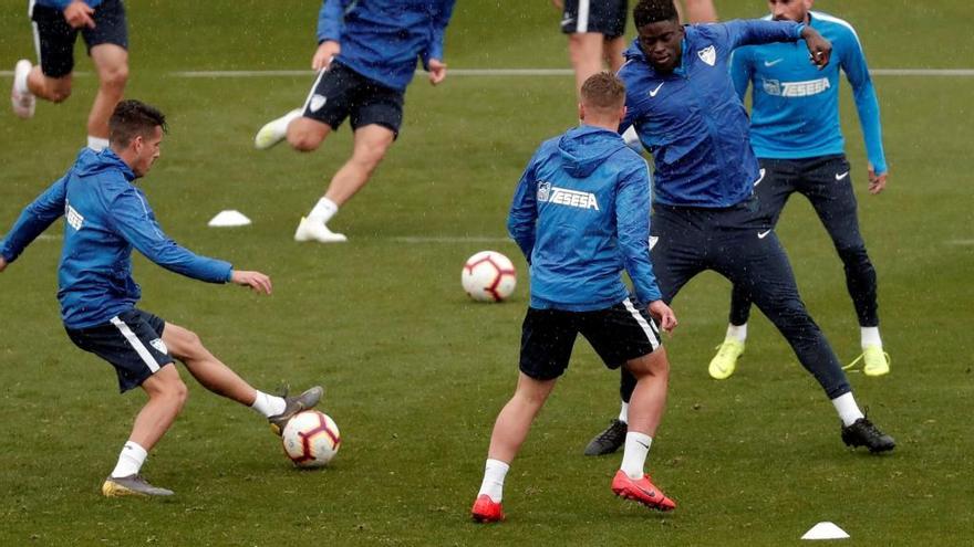 El entrenamiento de este viernes, pasado por agua