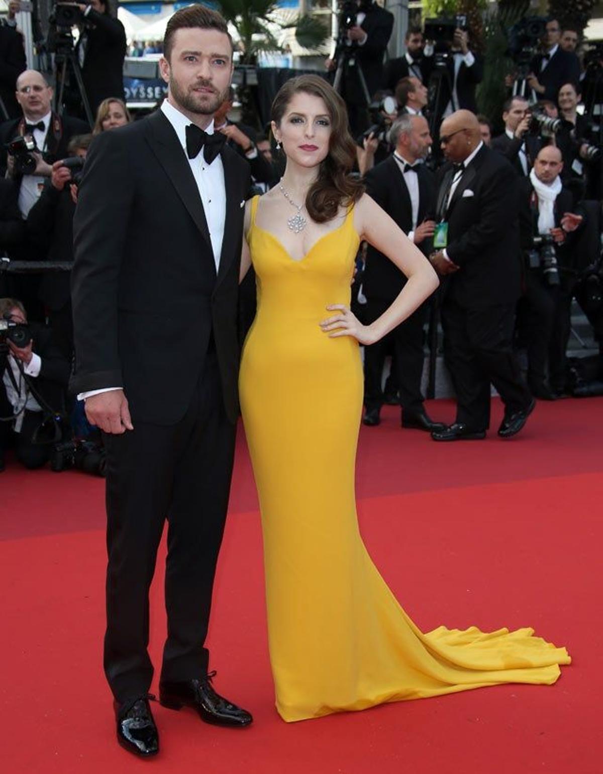 Justin Timberlake y Anna Kendrick, en la primera alfombra roja del Festival de Cine de Cannes.