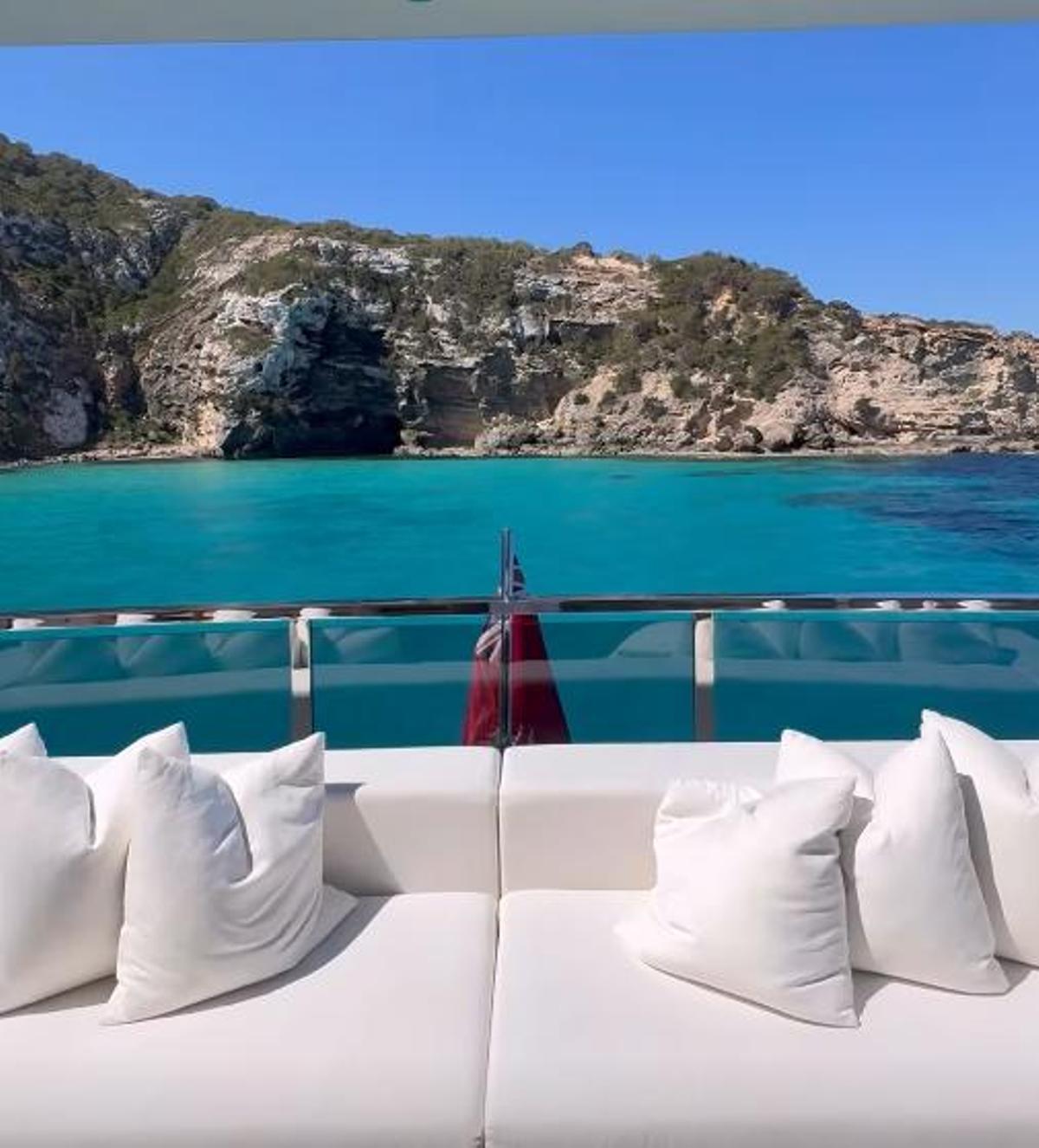 El yate en el que han disfrutado el fin de semana la familia Beckham.