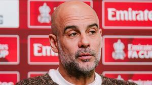 Guardiola, en la rueda de prensa previa al Newcastle en la FA Cup