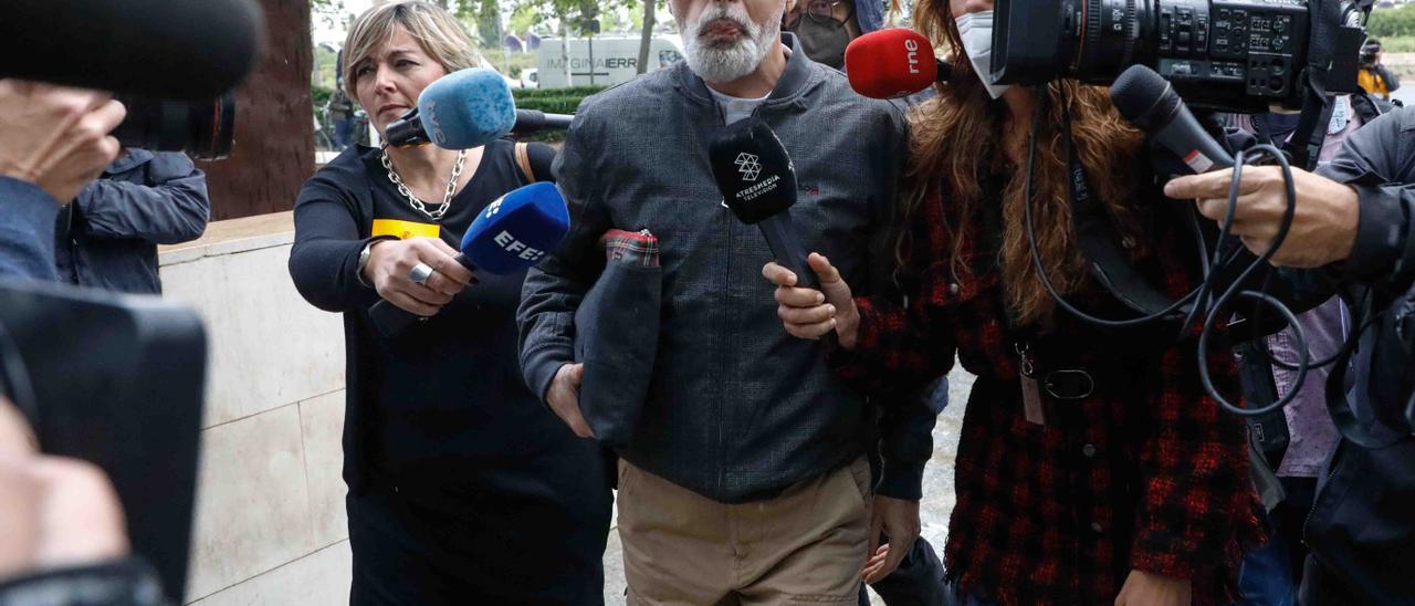 Marcos Benavent, al entrar en la Ciudad de la Justicia de València.
