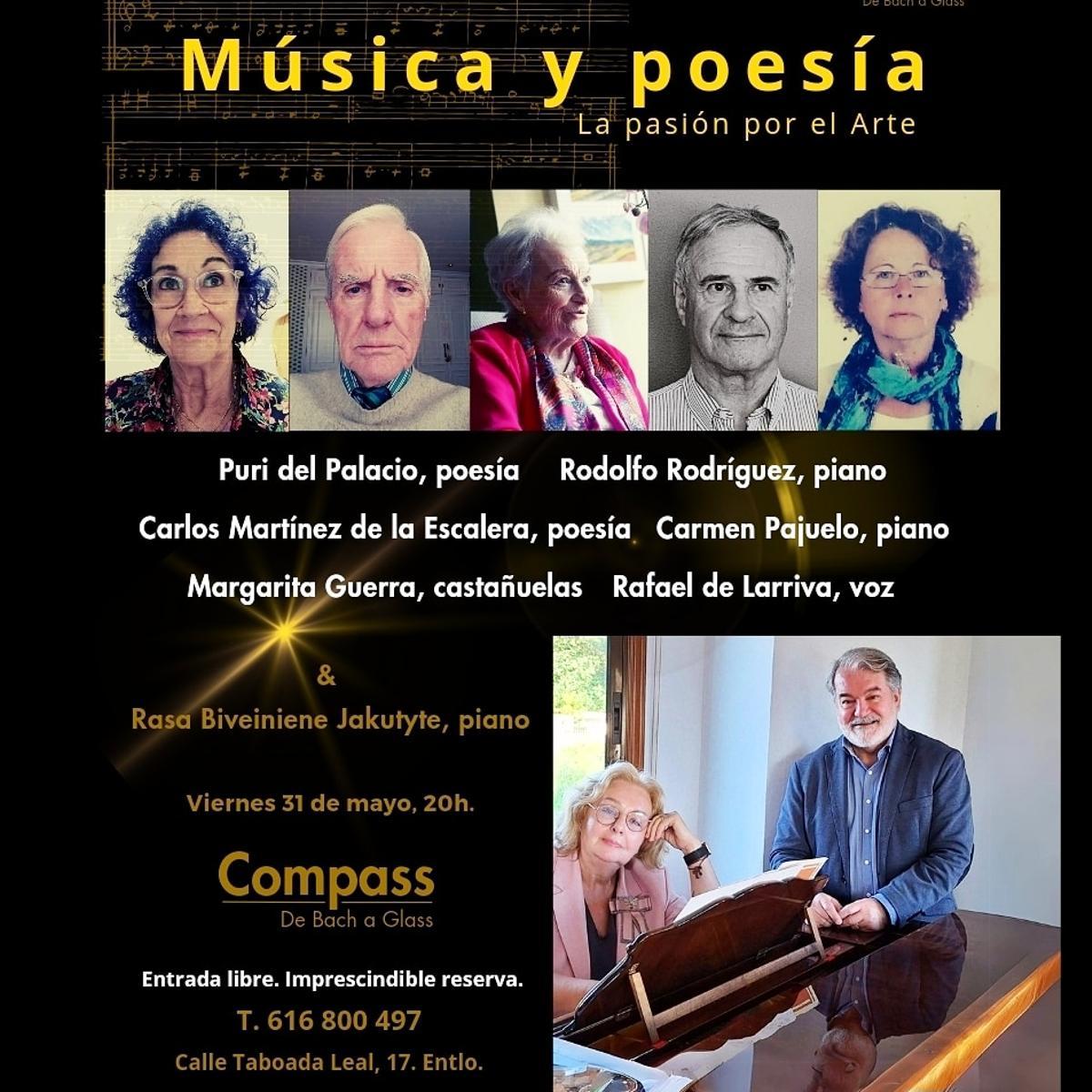 Compass ofrece esta tarde-noche una velada musical y poética.