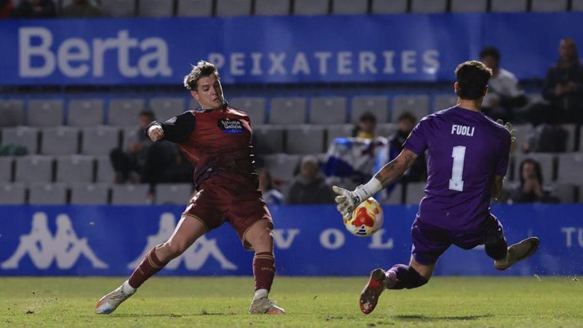 Rubén López, ante el Sabadell