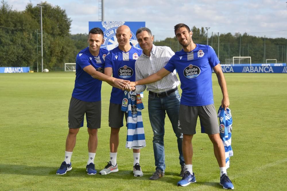 Presentación de Jovanovic, Mollejo y Salva Ruiz